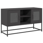 Mobile TV Nero 100,5x39x60,5 cm in Acciaio