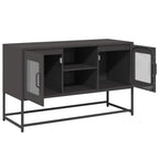 Mobile TV Nero 100,5x39x60,5 cm in Acciaio