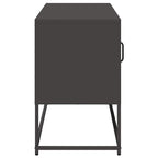 Mobile TV Nero 100,5x39x60,5 cm in Acciaio