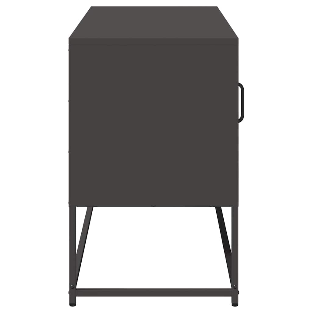 Mobile TV Nero 100,5x39x60,5 cm in Acciaio