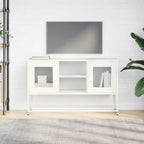 Mobile TV Bianco 100,5x39x60,5 cm in Acciaio