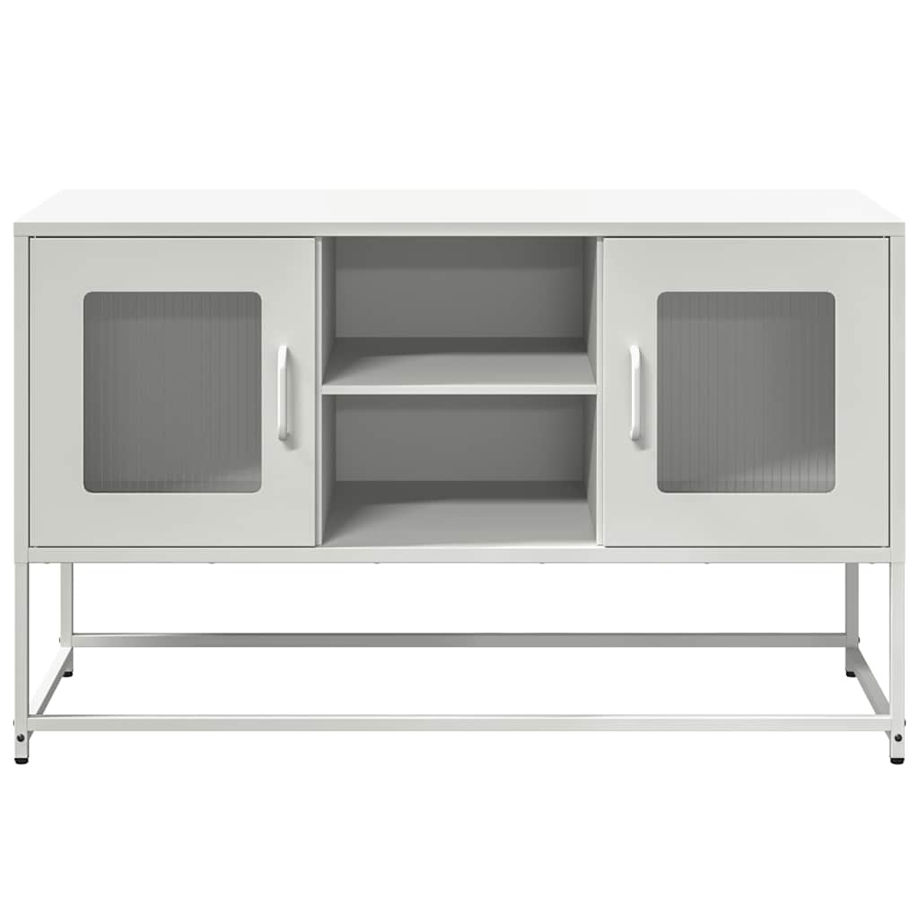Mobile TV Bianco 100,5x39x60,5 cm in Acciaio