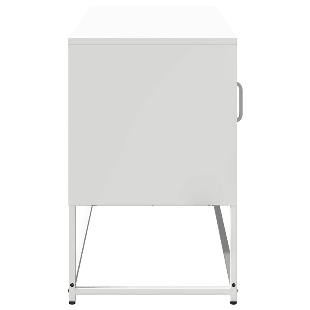 Mobile TV Bianco 100,5x39x60,5 cm in Acciaio