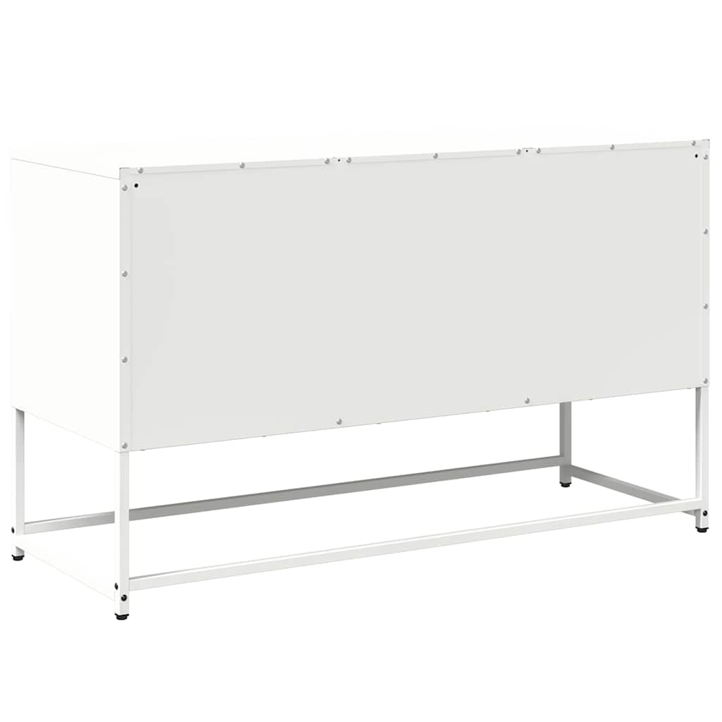 Mobile TV Bianco 100,5x39x60,5 cm in Acciaio