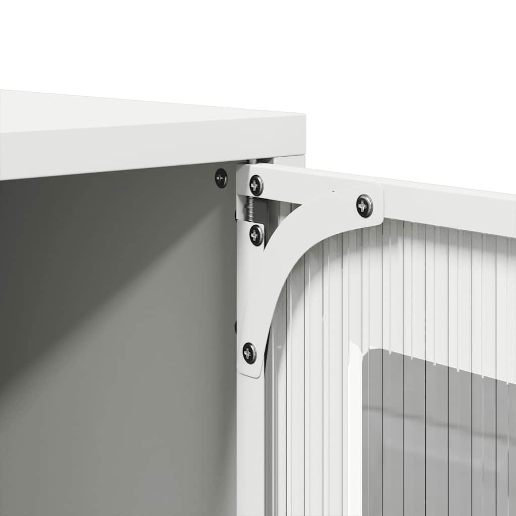 Mobile TV Bianco 100,5x39x60,5 cm in Acciaio