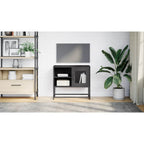 Mobile TV Nero 68x39x60,5 cm in Acciaio