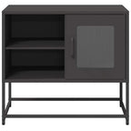 Mobile TV Nero 68x39x60,5 cm in Acciaio