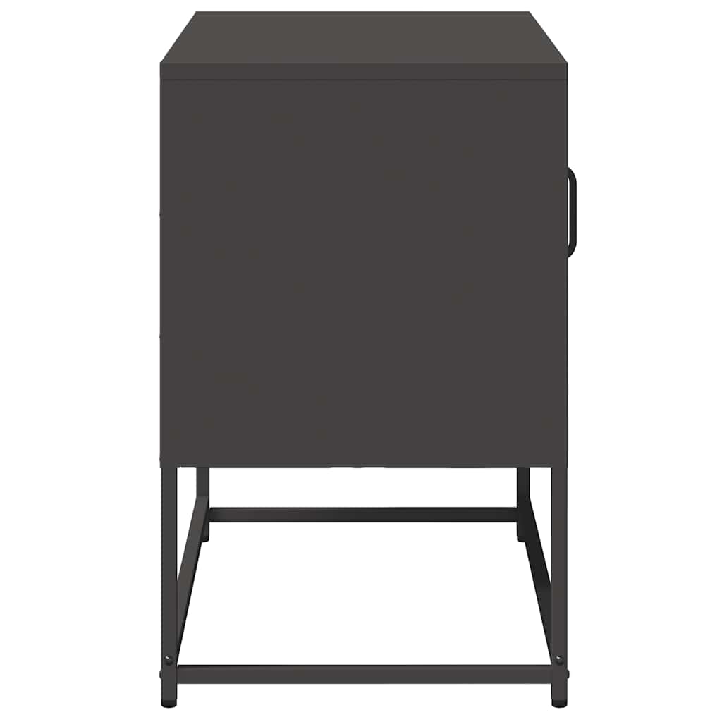 Mobile TV Nero 68x39x60,5 cm in Acciaio