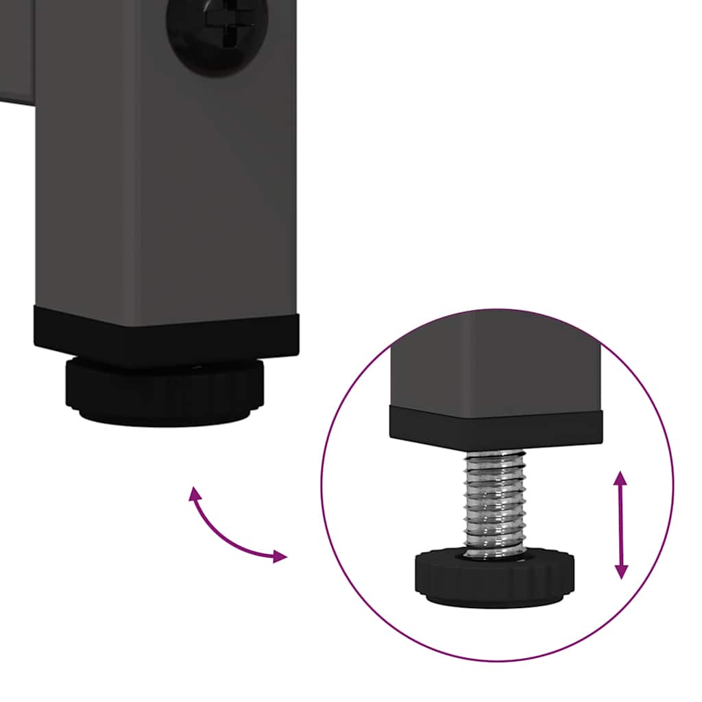 Mobile TV Nero 68x39x60,5 cm in Acciaio