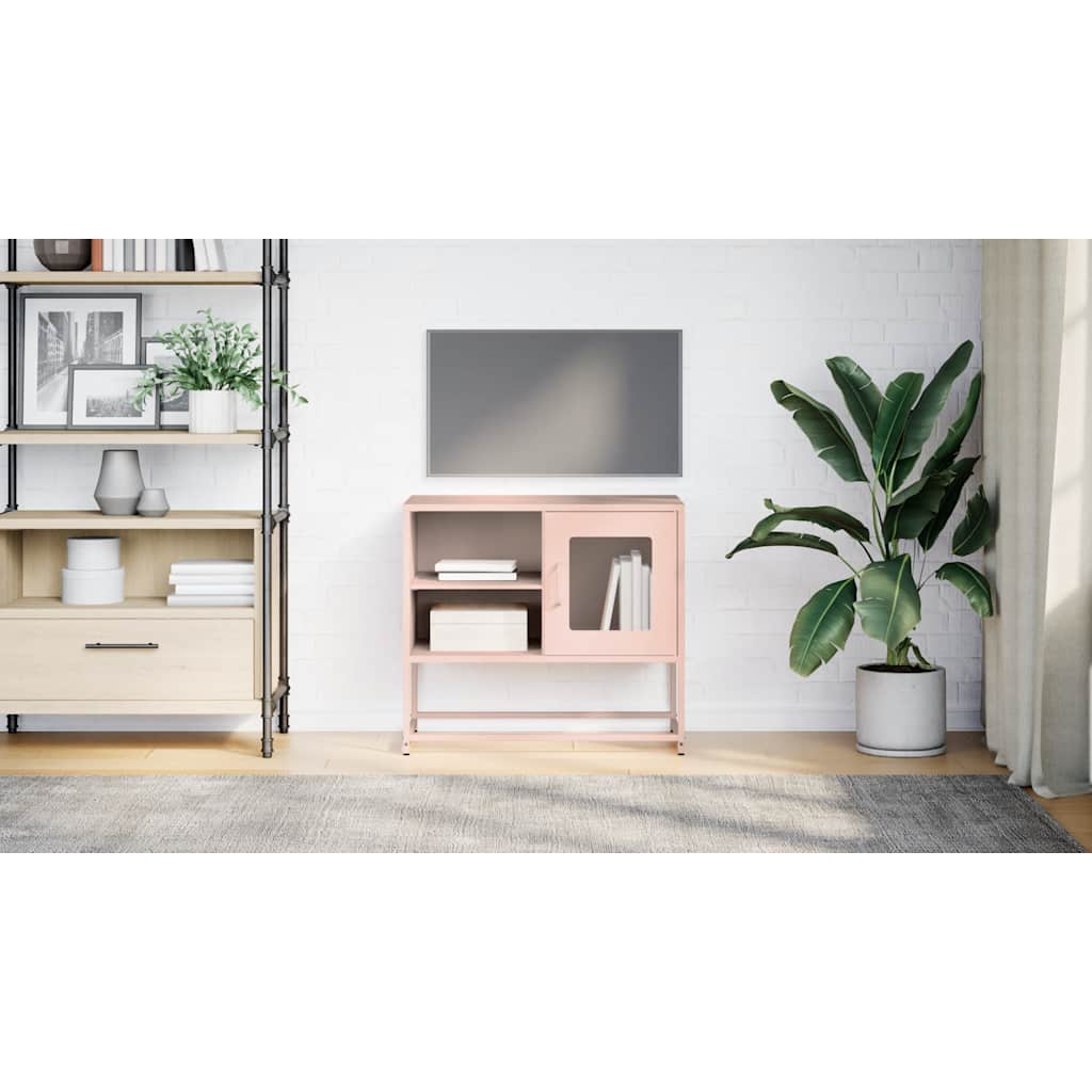 Mobile TV Rosa 68x39x60,5 cm in Acciaio