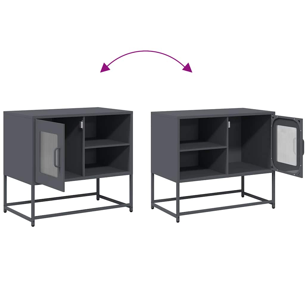 Mobile TV Antracite 68x39x60,5 cm in Acciaio