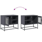 Mobile TV Antracite 68x39x60,5 cm in Acciaio