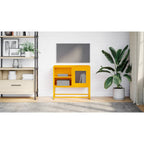 Mobile TV Giallo Senape 68x39x60,5 cm in Acciaio
