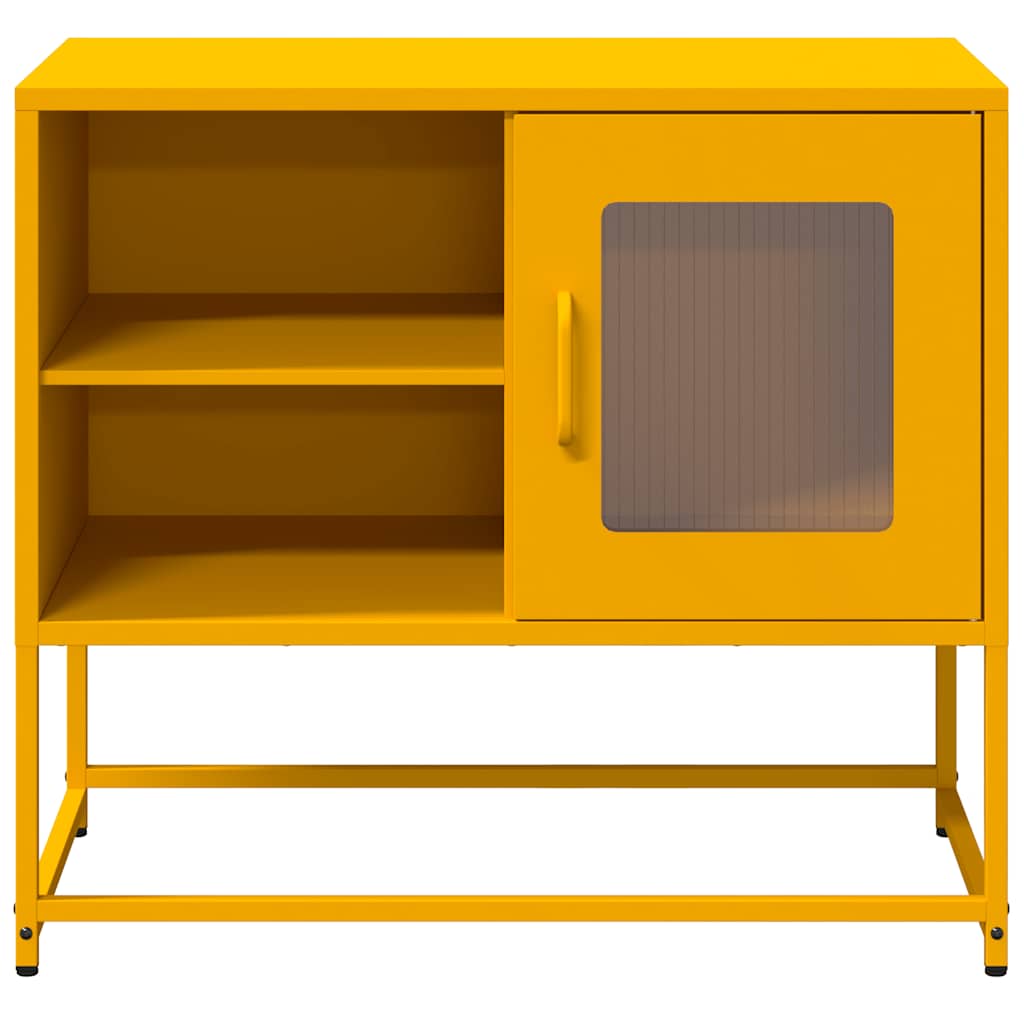 Mobile TV Giallo Senape 68x39x60,5 cm in Acciaio