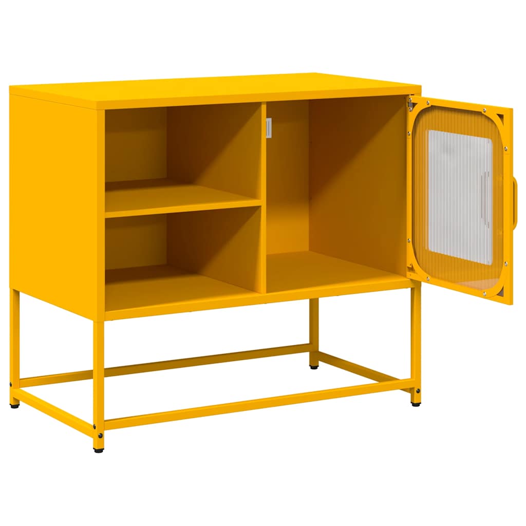 Mobile TV Giallo Senape 68x39x60,5 cm in Acciaio