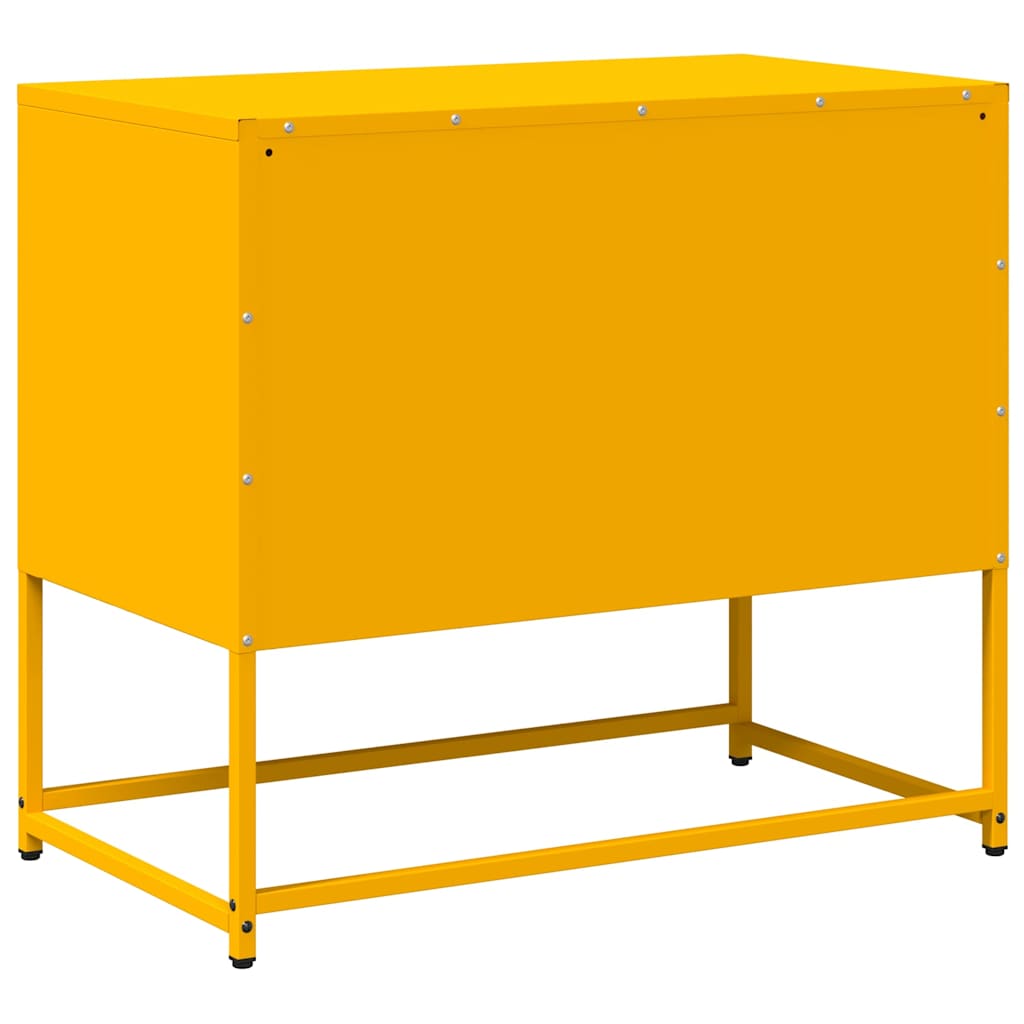 Mobile TV Giallo Senape 68x39x60,5 cm in Acciaio