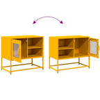 Mobile TV Giallo Senape 68x39x60,5 cm in Acciaio