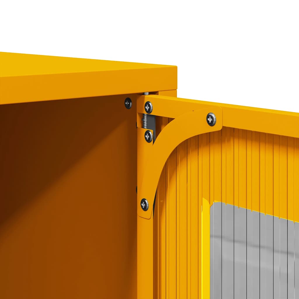 Mobile TV Giallo Senape 68x39x60,5 cm in Acciaio