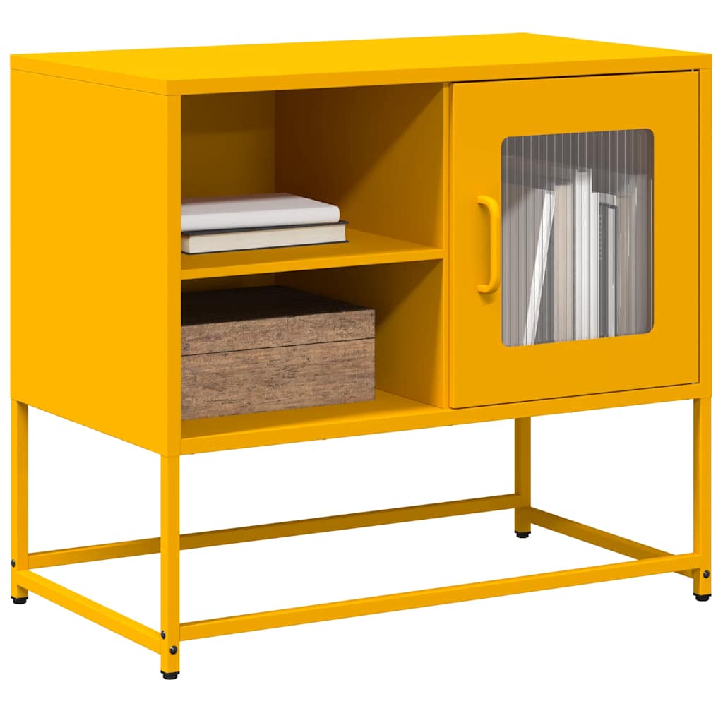 Mobile TV Giallo Senape 68x39x60,5 cm in Acciaio