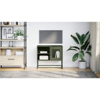 Mobile TV Verde Oliva 68x39x60,5 cm in Acciaio