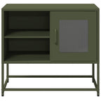 Mobile TV Verde Oliva 68x39x60,5 cm in Acciaio