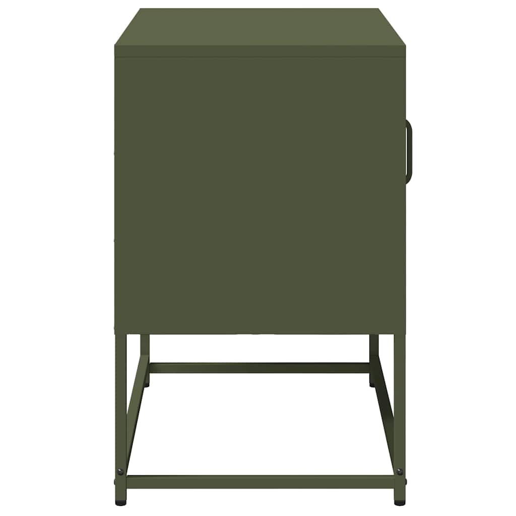 Mobile TV Verde Oliva 68x39x60,5 cm in Acciaio