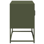 Mobile TV Verde Oliva 68x39x60,5 cm in Acciaio
