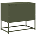 Mobile TV Verde Oliva 68x39x60,5 cm in Acciaio