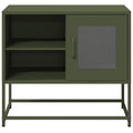 Mobile TV Verde Oliva 68x39x60,5 cm in Acciaio