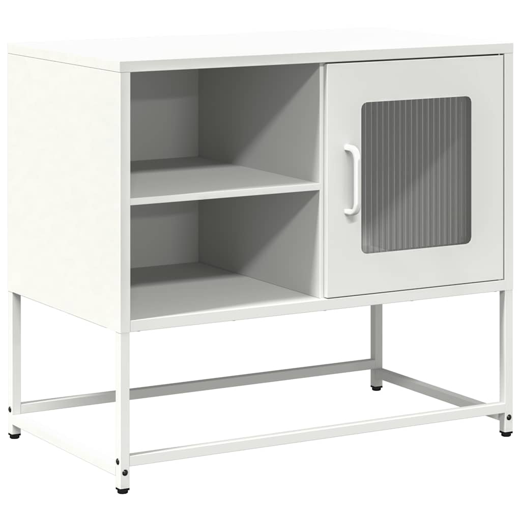 Mobile TV Bianco 68x39x60,5 cm in Acciaio