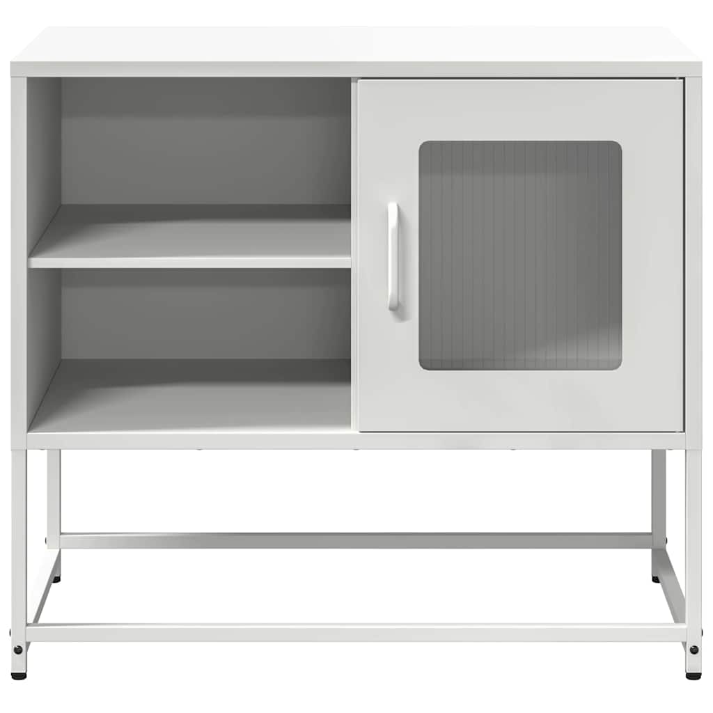 Mobile TV Bianco 68x39x60,5 cm in Acciaio