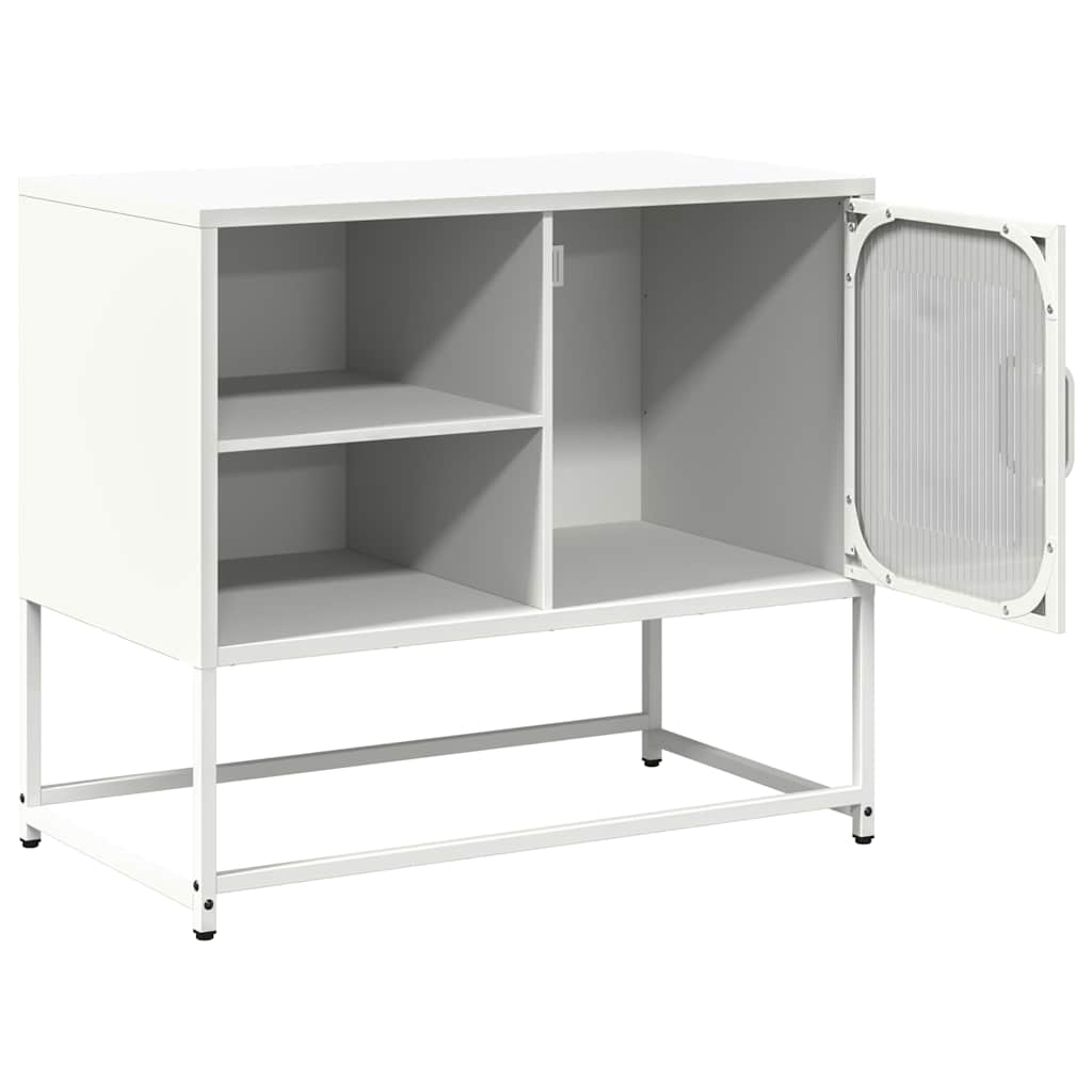 Mobile TV Bianco 68x39x60,5 cm in Acciaio