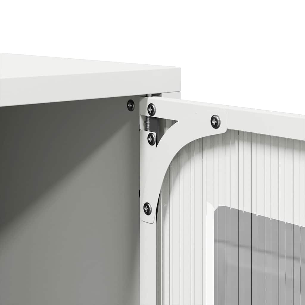 Mobile TV Bianco 68x39x60,5 cm in Acciaio