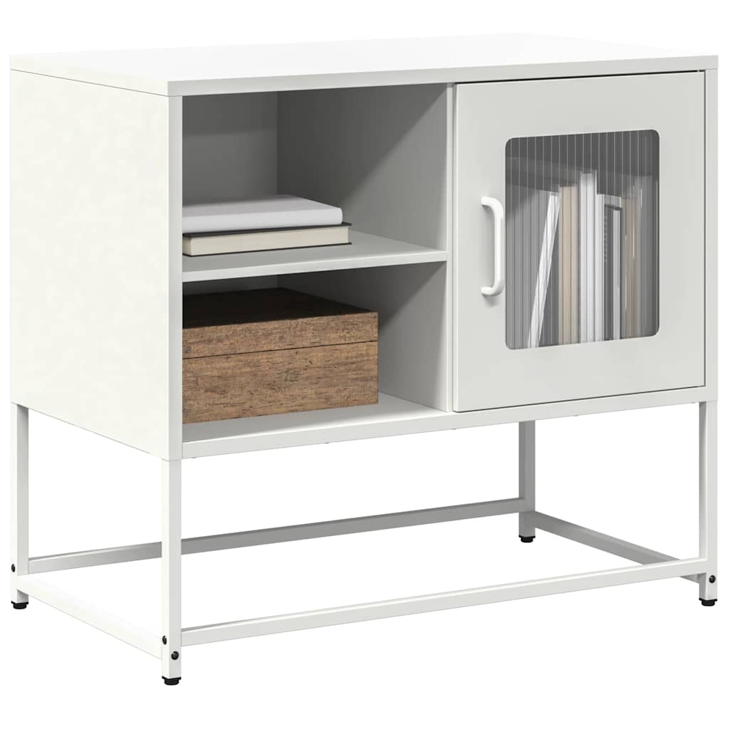 Mobile TV Bianco 68x39x60,5 cm in Acciaio