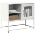 Mobile TV Bianco 68x39x60,5 cm in Acciaio