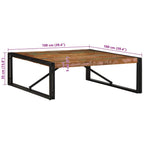 Tavolino Salotto Multicolore 100x100x35 cm Legno Recupero