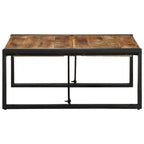 Tavolino 80x80x35 cm in Legno Massello di Mango Grezzo