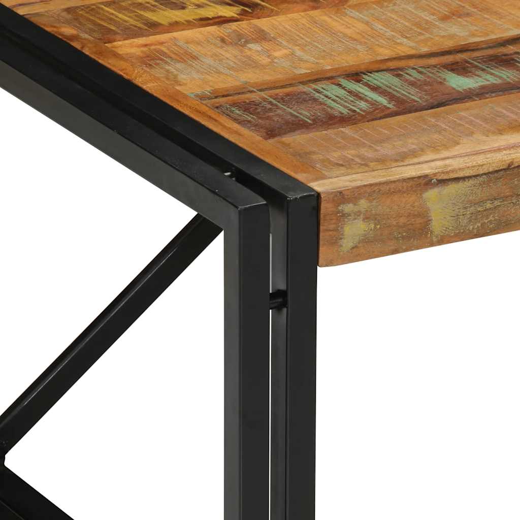 Tavolino Salotto Multicolore 80x80x35cm Legno Massello Recupero