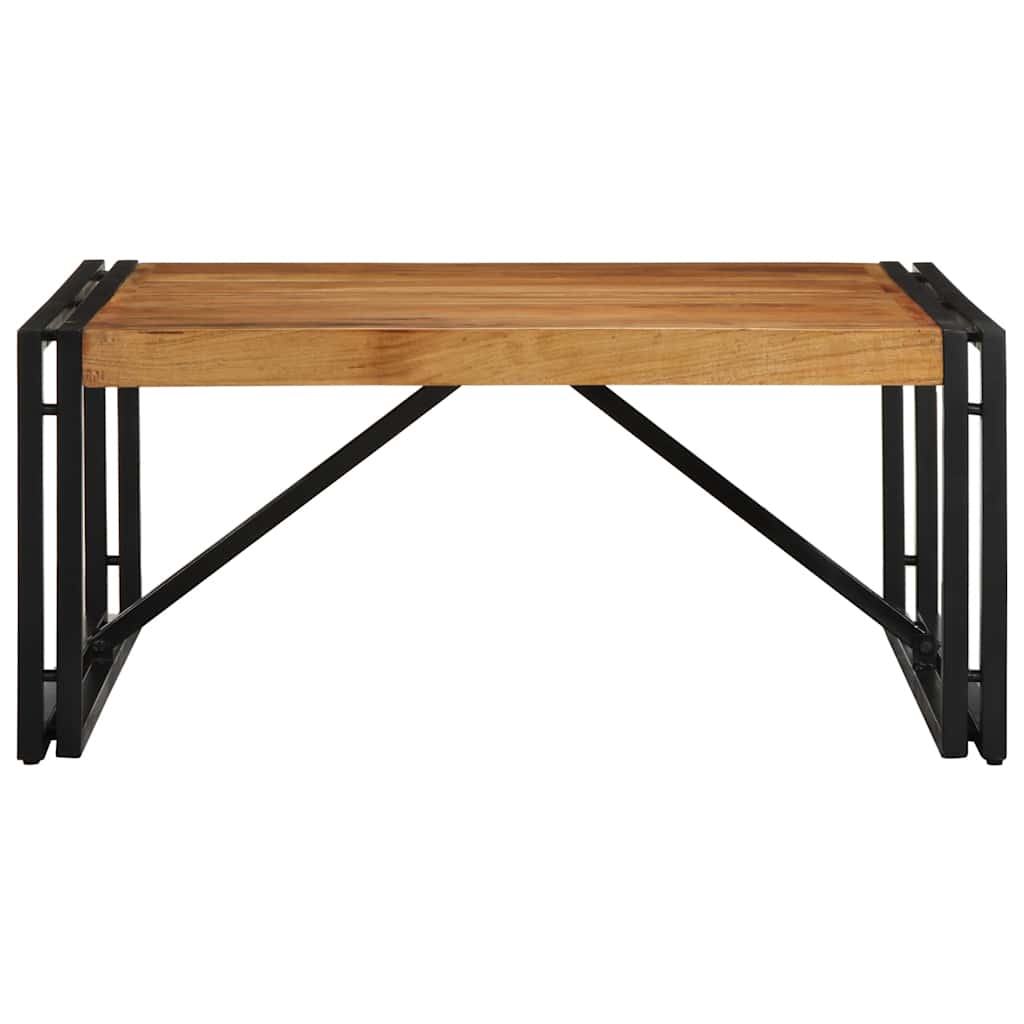 Tavolino Salotto 80x80x35 cm Legno Massello di Acacia