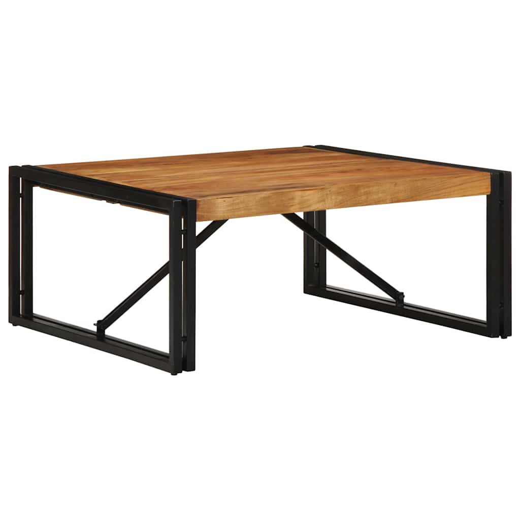 Tavolino Salotto 80x80x35 cm Legno Massello di Acacia