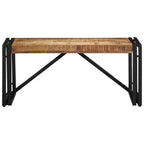 Tavolino 80x40x35 cm in Legno Massello di Mango Grezzo