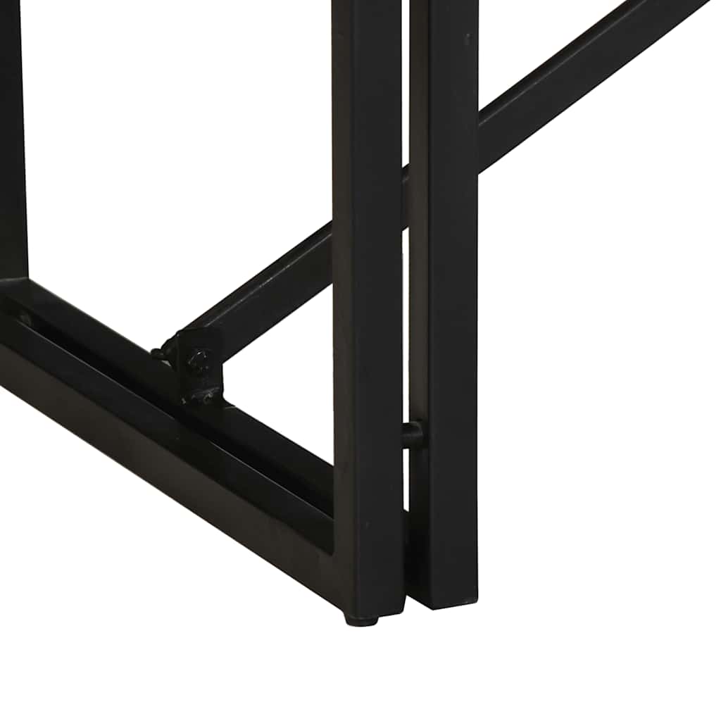 Tavolino 80x40x35 cm in Legno Massello di Mango Grezzo