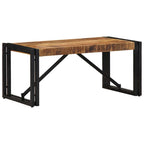 Tavolino 80x40x35 cm in Legno Massello di Mango Grezzo