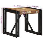 Tavolino Salotto Multicolore 40x40x35cm Legno Massello Recupero