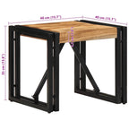 Tavolino da Salotto 40x40x35 cm in Legno Massello di Acacia