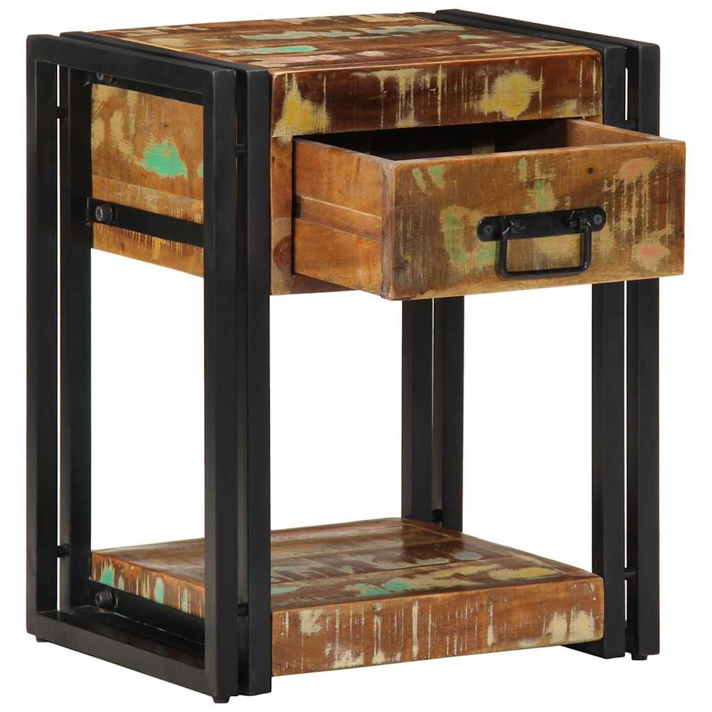 Armadio da Notte 40 x 35 x 50 cm Legno Recuperato Massello