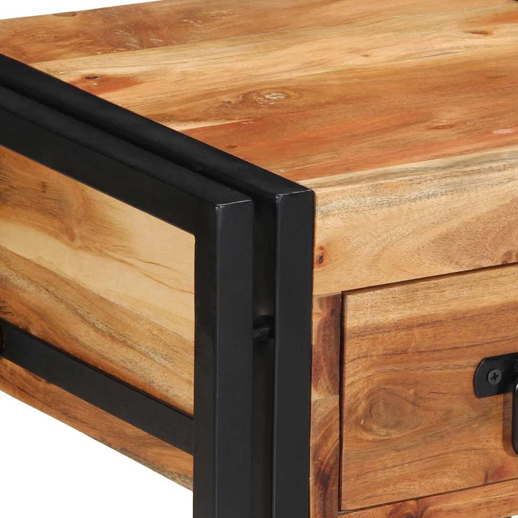 Armadio da Notte 2 pcs 40 x 35 x 50 cm Legno di Acacia Massello
