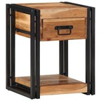 Armadio da Notte 2 pcs 40 x 35 x 50 cm Legno di Acacia Massello
