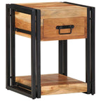 Armadio da Notte 2 pcs 40 x 35 x 50 cm Legno di Acacia Massello
