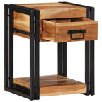 Armadio da Notte 2 pcs 40 x 35 x 50 cm Legno di Acacia Massello